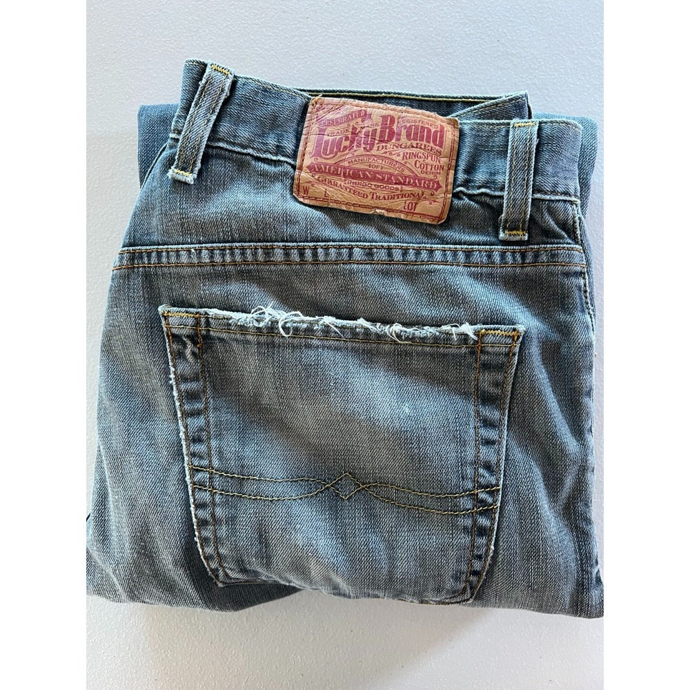 Lucky Brand 30x32 Regular Straight Vintage Y2K USA Gene Montesano Men Jeans Dark
